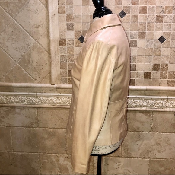 Ann Taylor 100% Genuine Leather Camel Jacket - Picture 2 of 6